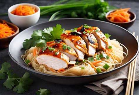 Femme souriante mangeant du poulet vapeur