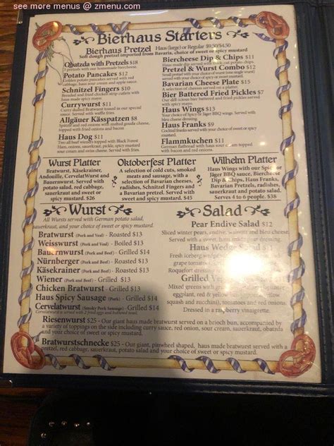 Bierhaus Nyc Menu