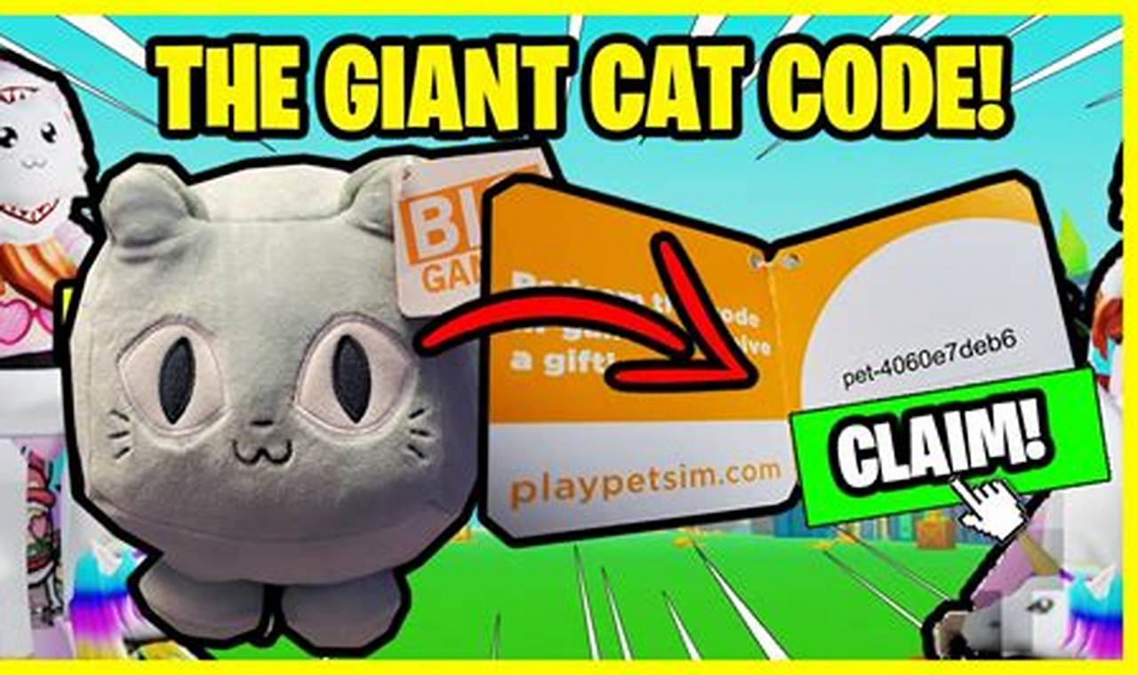 big games shop huge cat with code