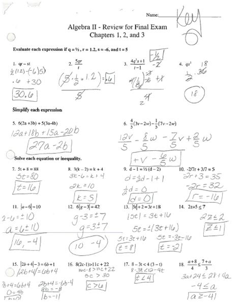Review Of Big Ideas Math Answer Key Algebra 2 References