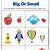big or small worksheet for kids