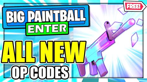Big Paintball Codes October 2020 Roblox Game Codes