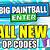 big paintball codes