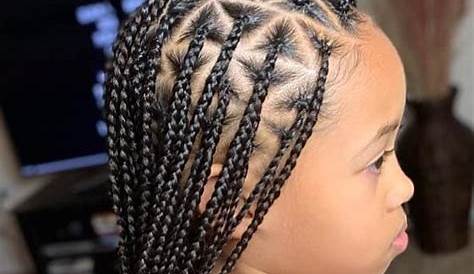 Big Triangle Box Braids For Kids Protective Style