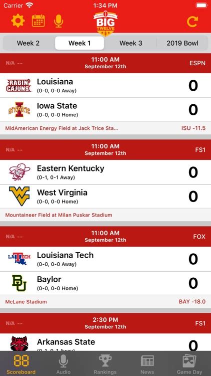 Big 12 rolls out football schedule