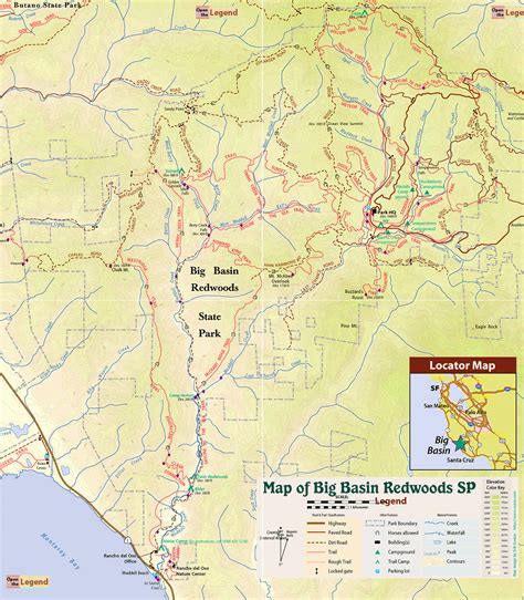 big basin trail map