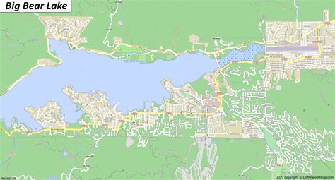 Big Bear Lake Road Map