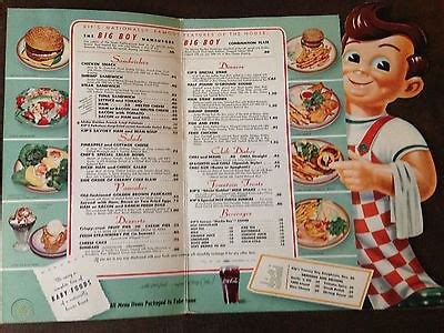 Big Boy Dinner Menu