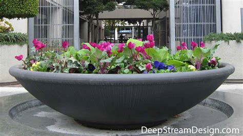 big concrete planters