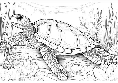 Big Creative Turtle Coloring Pages