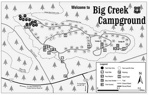 big creek campground site map