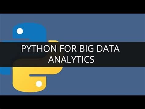 big data analytics python tutorial