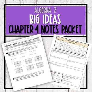Big Ideas Math Algebra 2 Worksheets