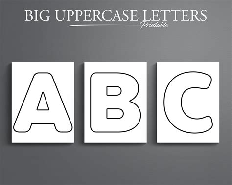 Big Letters Pattern Printable