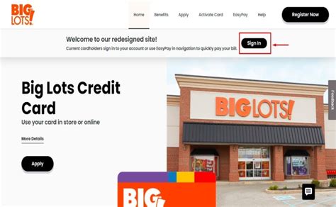 big lots payment login