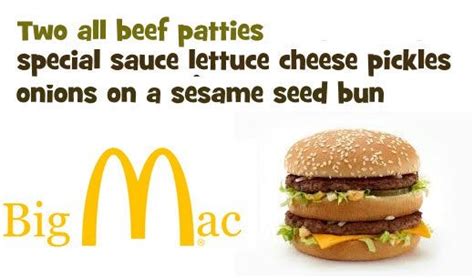 big mac recipe song