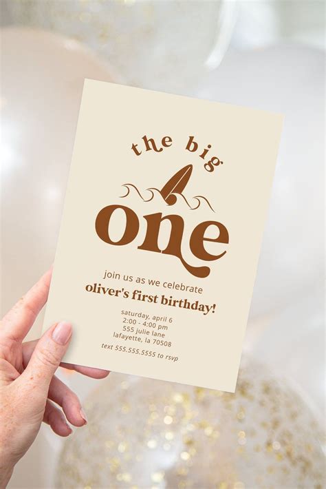 Big One Printable Card