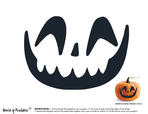 Big Smiling Pumpkin Face Printable