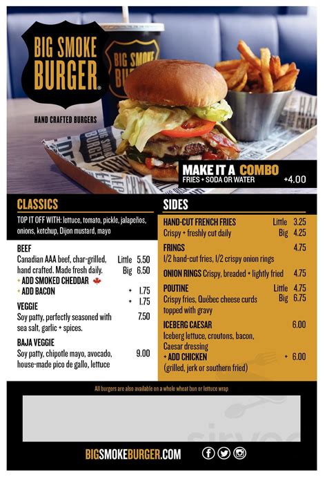 big smoke burger menu