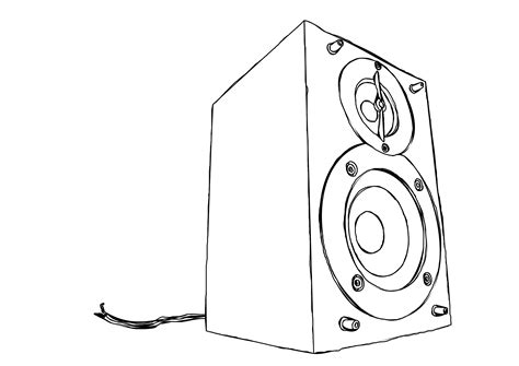 Big Speaker Drawing
