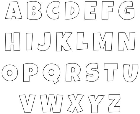 Big Stencils Letters Printable