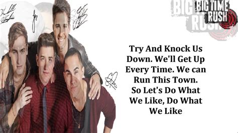 big time rush lyrics songs