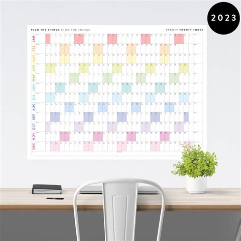 EDITABLE Bigwall Calendar 2023 Cute Printable Fillable Etsy UK