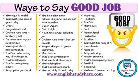big words for good job