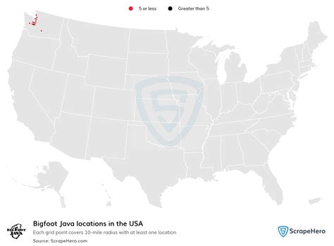 Bigfoot Java Locations