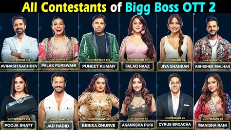 bigg boss ott season 2 contestants list new