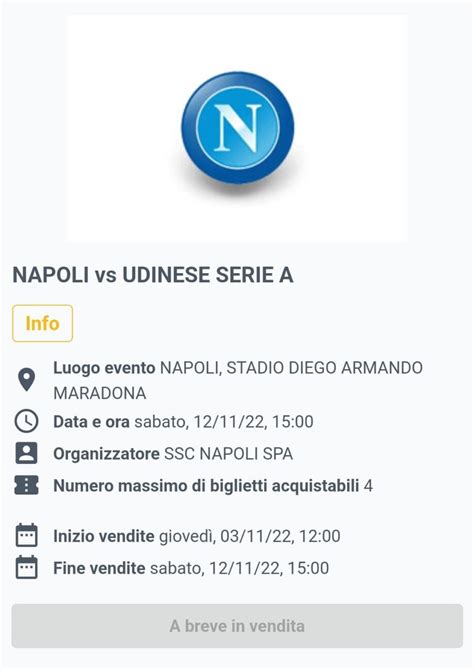 biglietti napoli udinese 2022