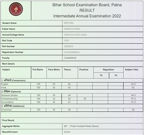 bihar board class 12th result 2023