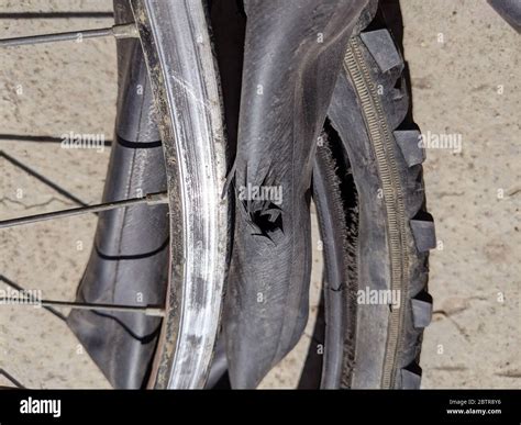 Bike Tire Exploded