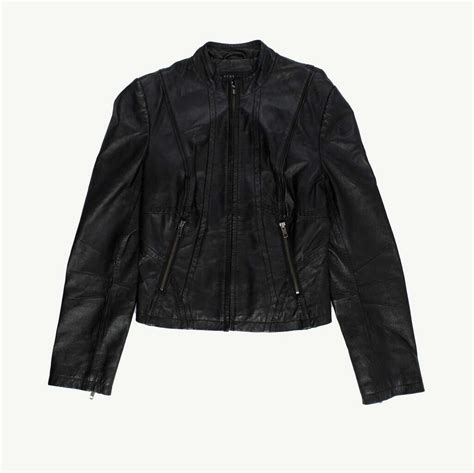 Biker Leather Jacket Xs