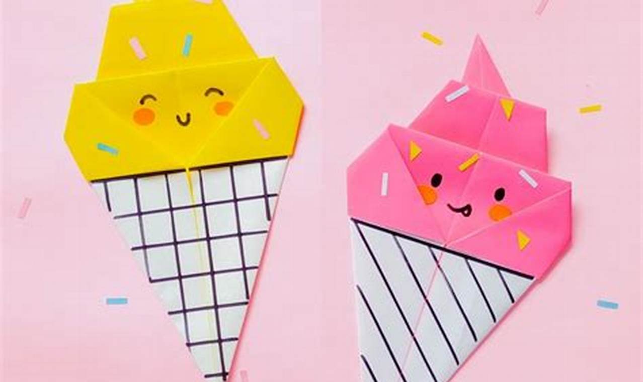 bikin es krim dari kertas origami