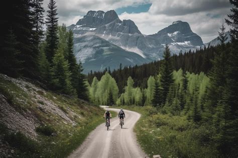 biking through mountains