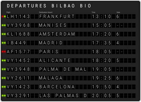 bilbao airport departures live