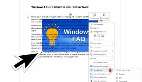 Text Auf Ein Bild Im Word Schreiben Windows Faq - Riset