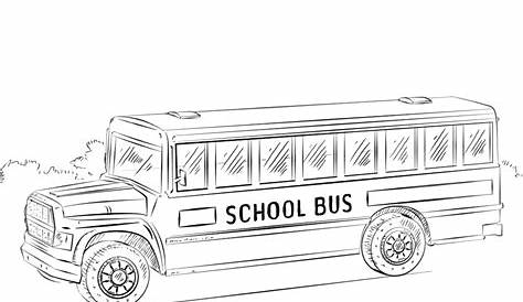 Ausmalbild: Schulbus | Ausmalbilder kostenlos zum ausdrucken