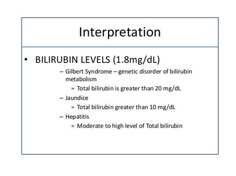 bilirubin levels gilbert syndrome