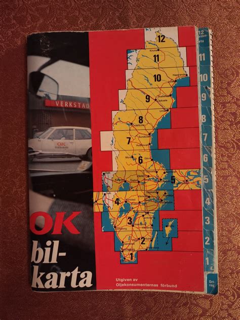 Gulf Bilkarta över Sverige retro karta bensinst.. (338537831) ᐈ Köp på
