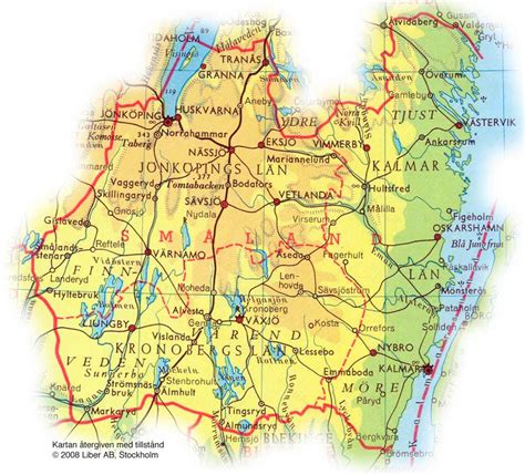 Småland Karta / Karta småland östergötland — huur met het hele gezin