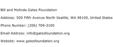 bill gates foundation email address