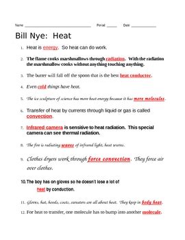 bill nye heat transfer worksheet answer key