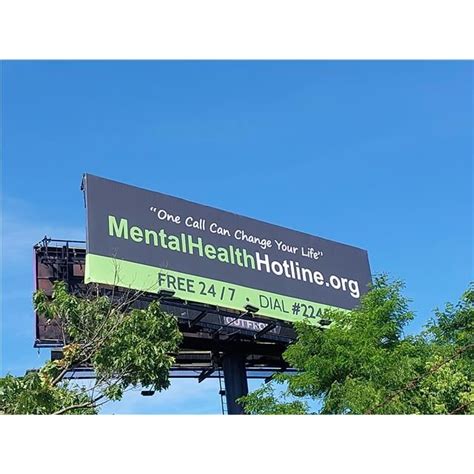 Billboard Promoting Mental Health Resources and Support Services