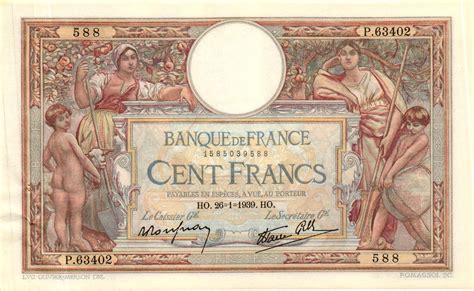 billet de banque 100 francs