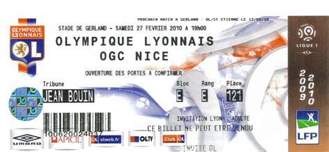 billet match foot lyon