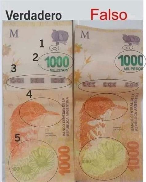 billete de 1000 pesos argentinos falso