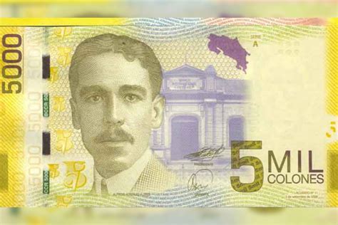 billetes de 5 mil costa rica