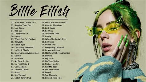 billie eilish songs list youtube 2024